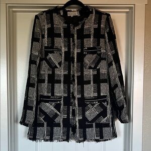 Elliott Lauren Black and White Checkered Blazer